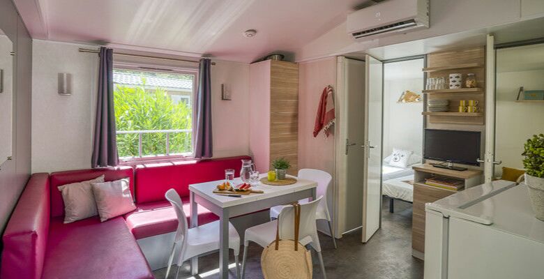 Mobil-home 3 chambres 4/6 personnes Terrasse semi-couverte TV Clim