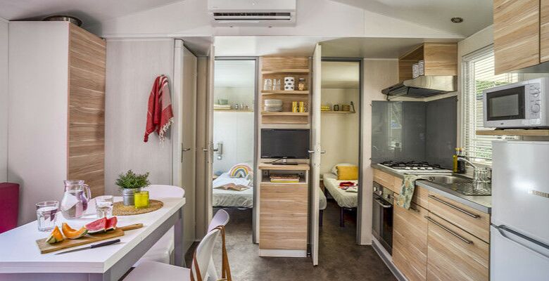 Mobil-home 3 chambres 4/6 personnes Terrasse semi-couverte TV Clim